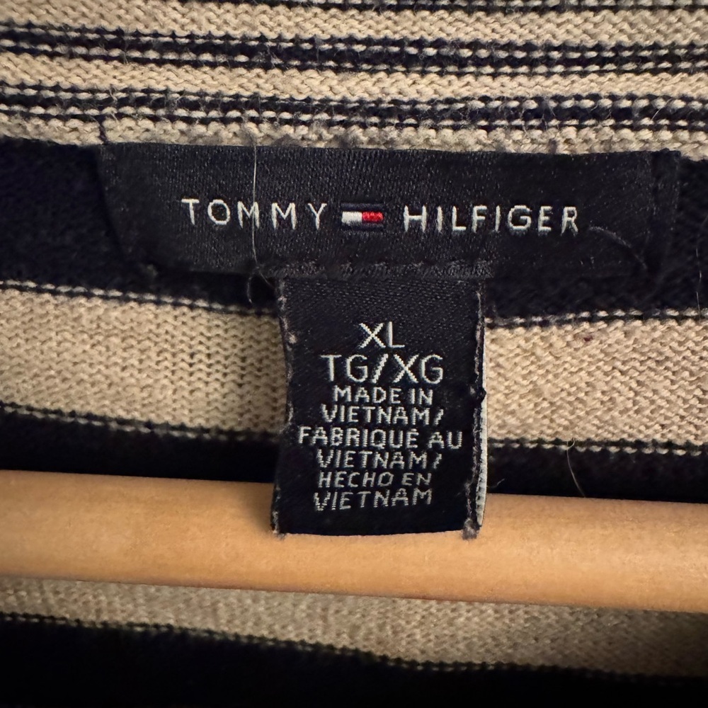 Tommy Hilfiger Navy and Cream Striped Sweater - Picture 3 of 8